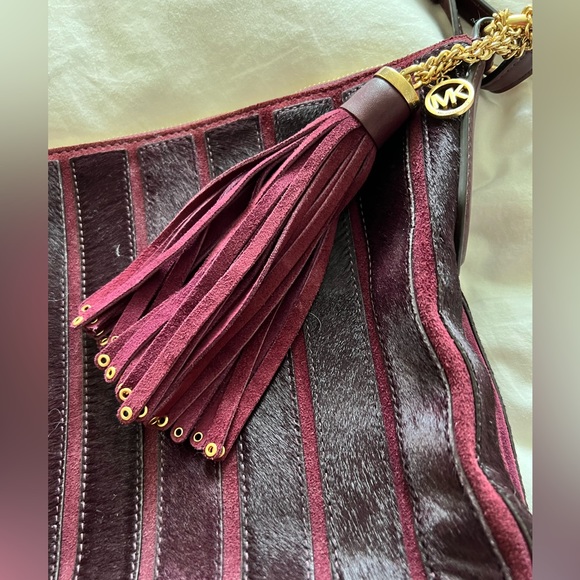 Michael Kors MK Plum rabbit fur bag - Picture 6 of 7